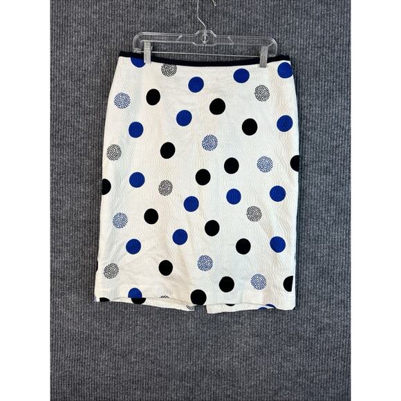 Talbots Womens Textured Polka Dot Skirt Size 12 Lined Office Preppy Business - Picture 1 of 7